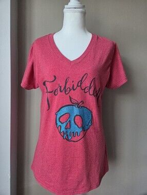 Disney Store Snow White Forbidden Poison Apple Glitter T-Shirt Size L
